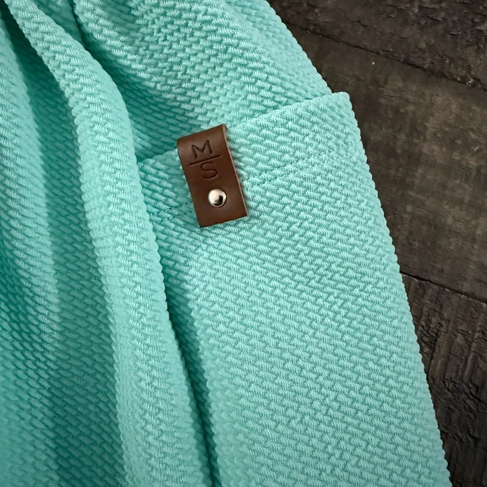 MINISTREET handmade skort size 8 • NWT • aqua • stretchy waist + big pockets ✨